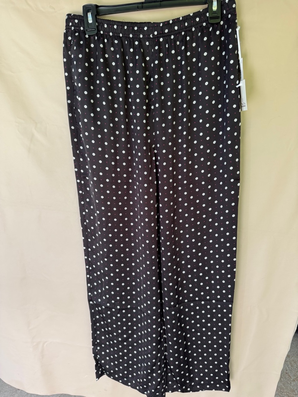 CeCe Black Pants with White Polka Dots